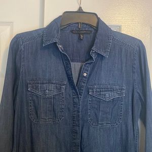 White House Black Market denim/chambray dress